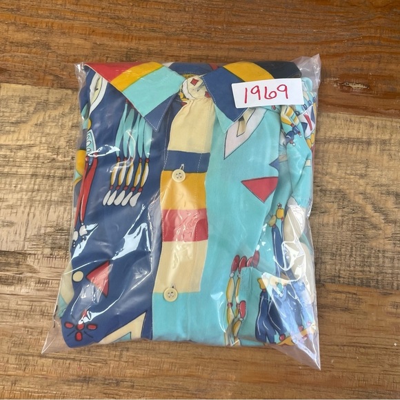 Terranova Vintage 90's Button Down Mens Large Aztec Natife rayon - Picture 8 of 8